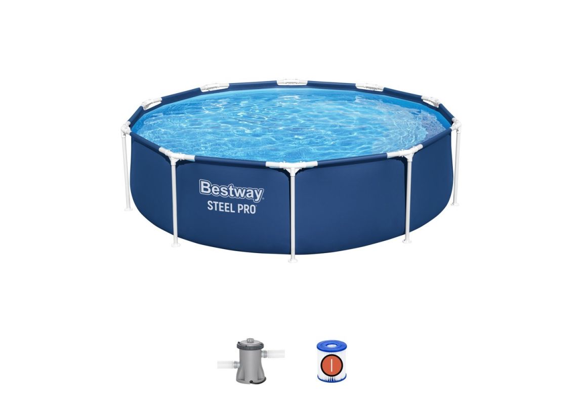 Montažni bazen Steel Pro™ | 305 x 76 cm sa pumpom s kartonskim filterom