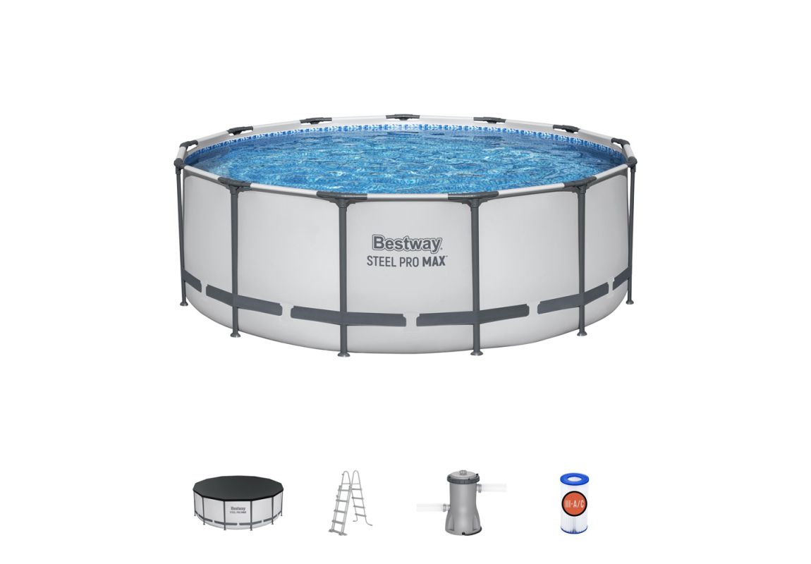 Montažni bazen Steel Pro MAX™ | 396 x 122 cm sa pumpom s kartonskim filterom