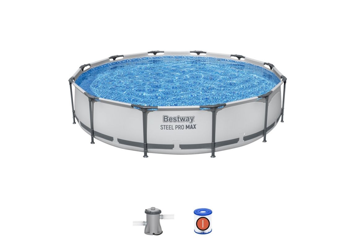 Montažni bazen Steel Pro MAX™ | 366 x 76 cm sa pumpom s kartonskim filterom