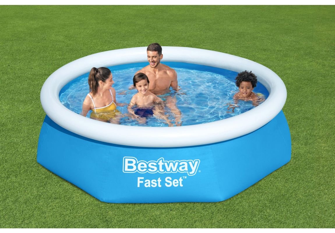 Bazen sa rubom na napuhavanje Fast Set™ sa pumpom s kartonskim filterom | 244 x 61 cm