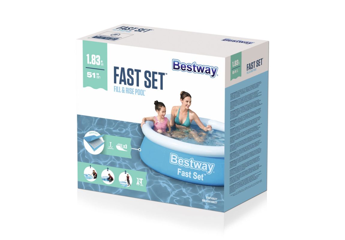 Bazen sa rubom na napuhavanje Fast Set™ | 183 x 51 cm