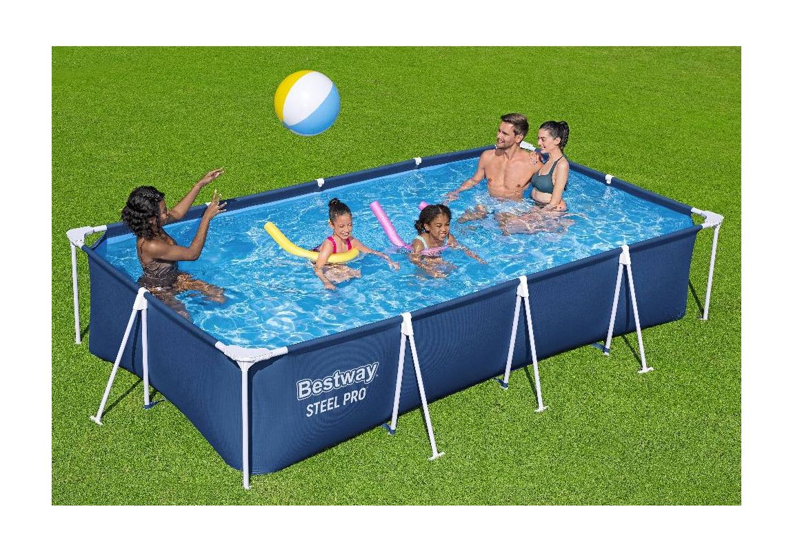 Montažni bazen Steel Pro | 400 x 211 x 81 cm sa pumpom s kartonskim filterom