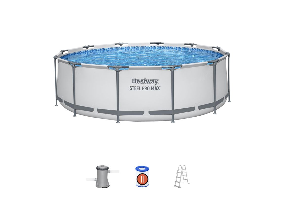 Montažni bazen Steel Pro MAX™ | 366 x 100 cm sa pumpom s kartonskim filterom