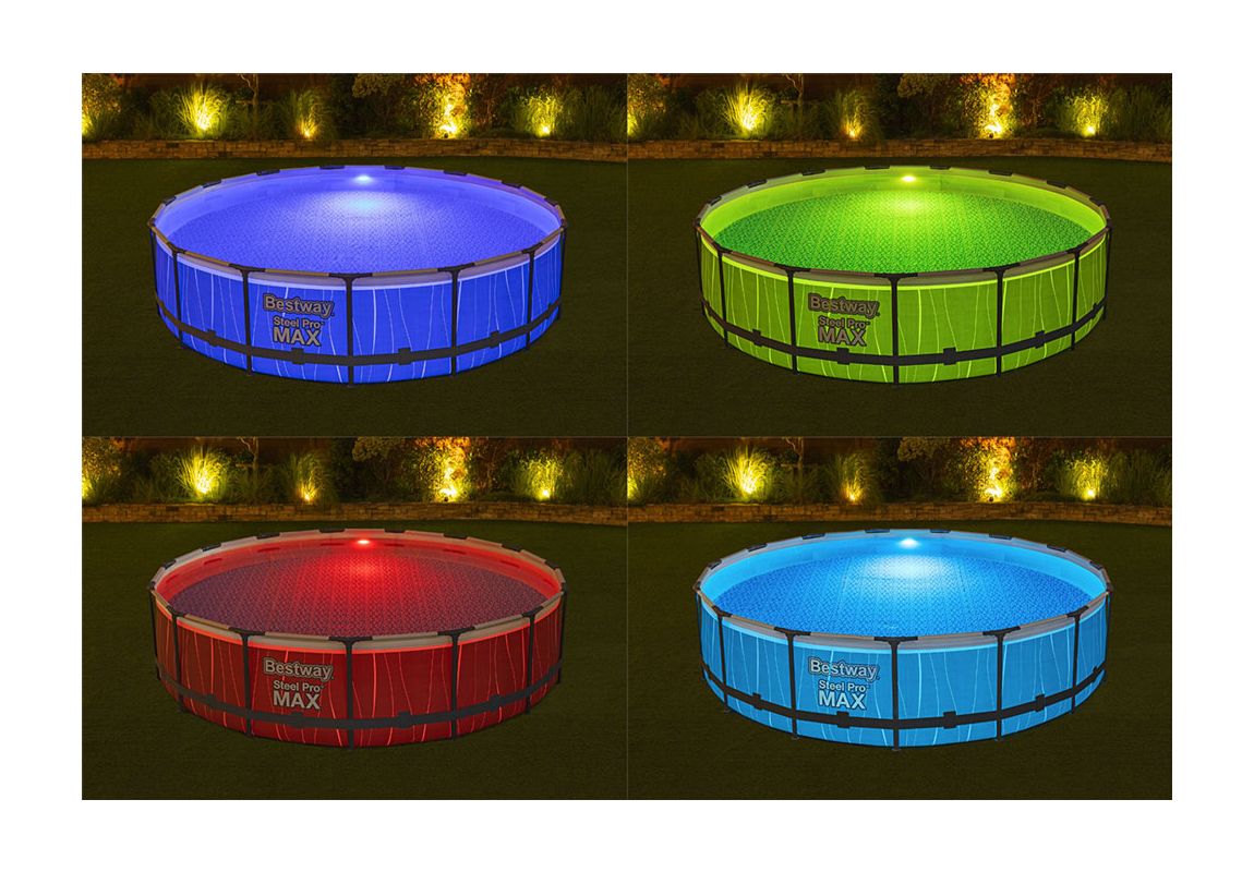 Bazen Steel Pro™ MAX | 457 x 107 cm set sa pumpom s kartonskim filterom i LED svjetlom