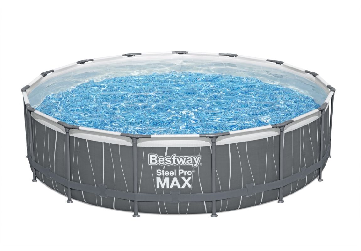 Bazen Steel Pro™ MAX | 457 x 107 cm set sa pumpom s kartonskim filterom i LED svjetlom