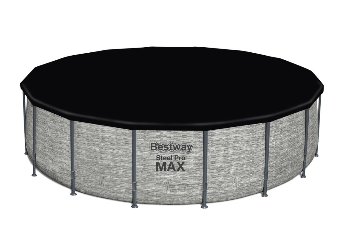 Montažni bazen Steel Pro MAX™ | 488 x 122 cm s kamenim uzorkom sa pumpom s kartonskim filterom