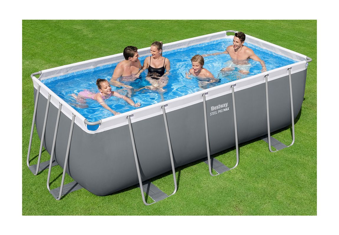 Montažni bazen Steel Pro MAX | 412 x 201 x 122 cm sa pumpom s kartonskim filterom