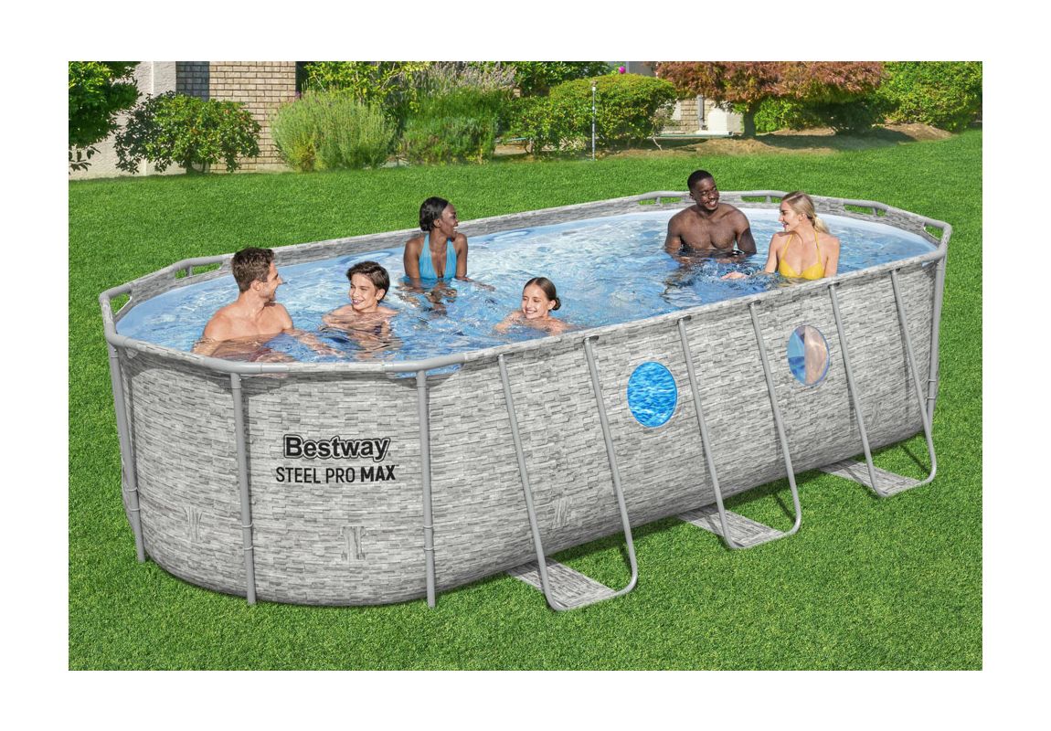 Montažni bazen Steel Pro MAX™ Splashview™ | 549 x 274 x 122 cm sa pumpom s kartonskim filterom