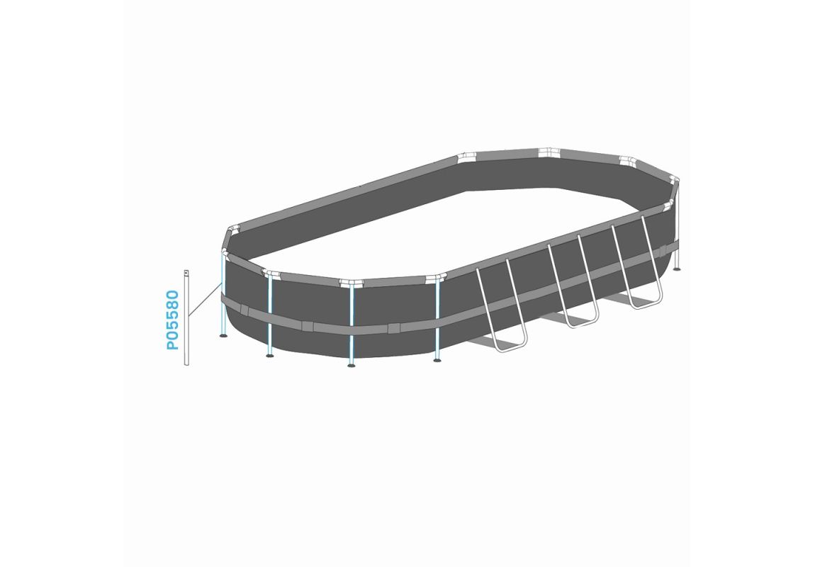 Rezervna noga za bazen Power Steel Oval | 610 x 366 x 122 cm i 549 x 274 x 122 cm