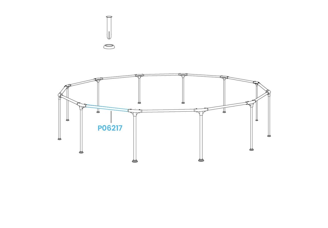 Rezervna gornja šipka za bazene Steel Pro MAX | 366 x 100 cm i 366 x 122 cm 