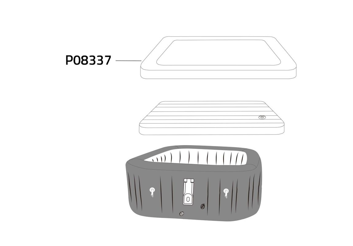 Rezervni vanjski pokrivač za Lay-Z-Spa Hawaii Smart AirJet | 180 x 180 x 71 cm
