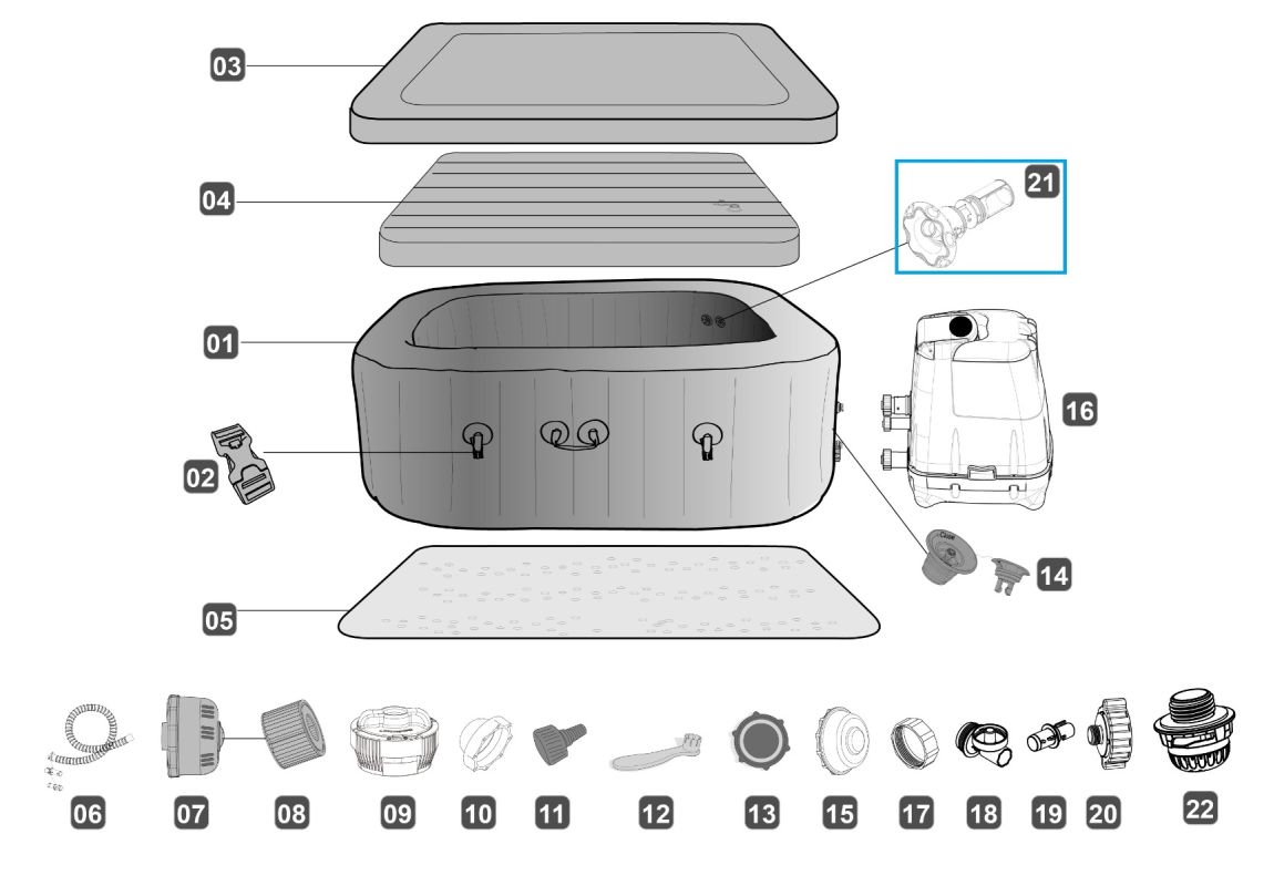 Rezervna mlaznica za Lay-Z-Spa®