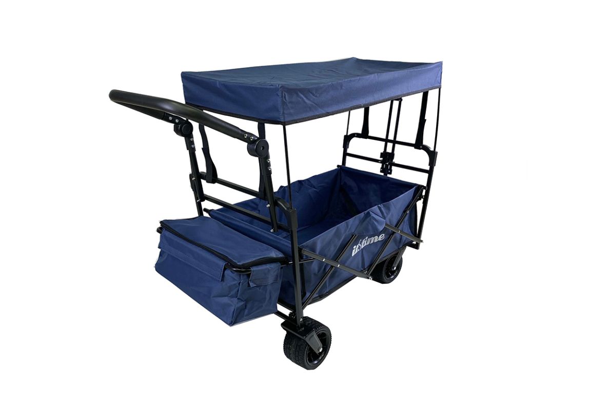 Sklopiva transportna kolica ItStime s nadstrešnicom | 133 x 58 x 100 cm