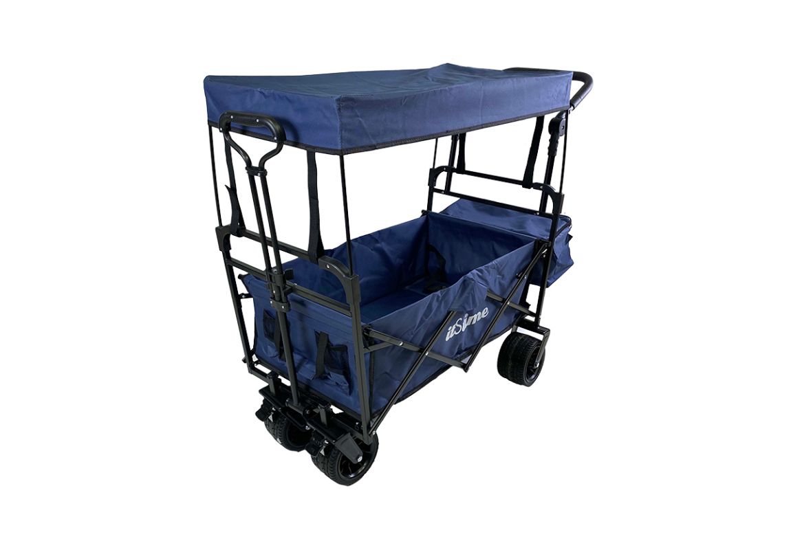 Sklopiva transportna kolica ItStime s nadstrešnicom | 133 x 58 x 100 cm