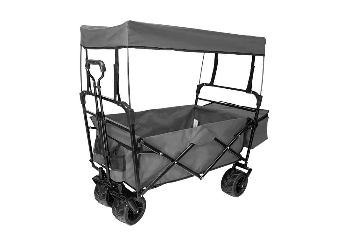 Sklopiva transportna kolica ItStime s nadstrešnicom | 133 x 58 x 100 cm