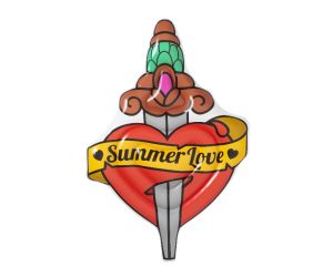 Madrac na napuhavanje Summer Love Tattoo | 198 x 137 cm